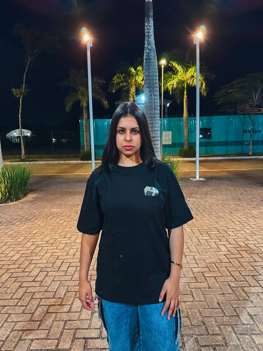 Camisa Overzised Feminina - Utopia Notas - Preta