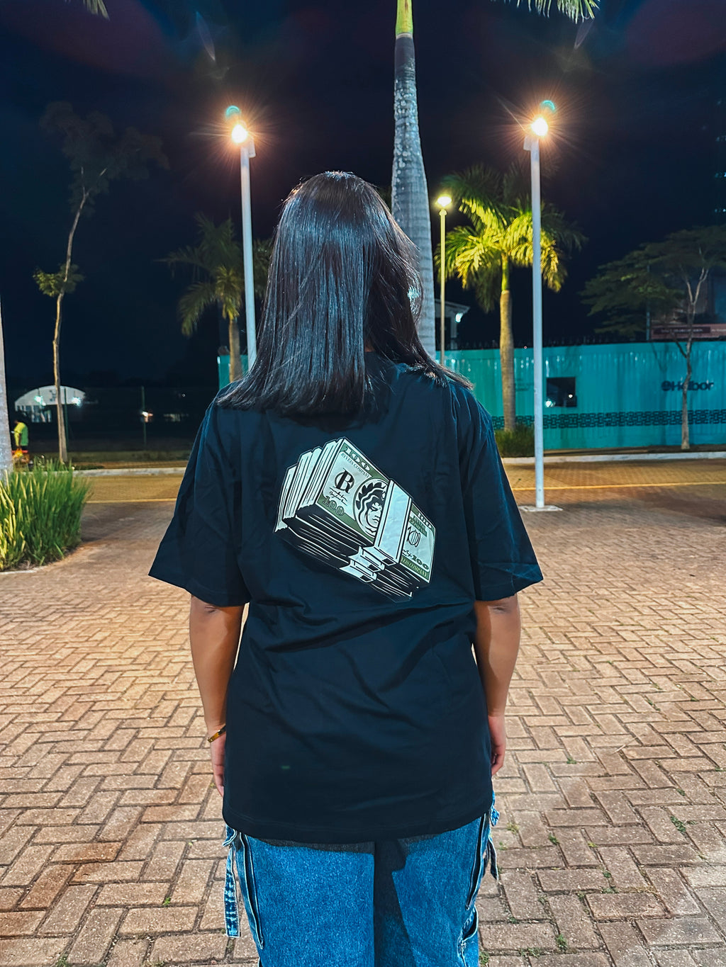 Camisa Overzised Feminina - Utopia Notas - Preta