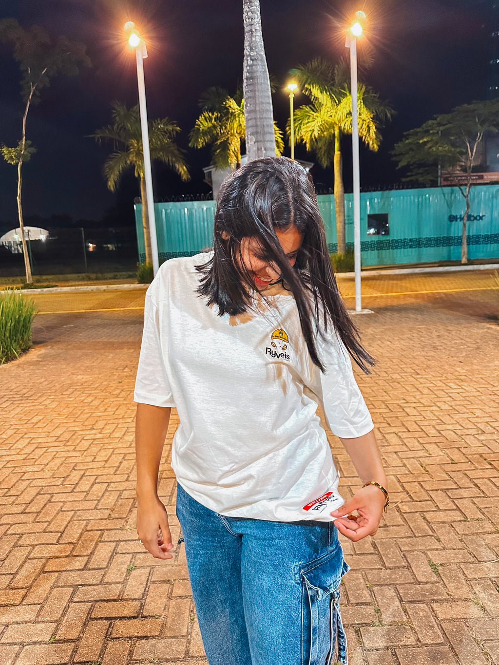 Camisa Overzised Feminino- Utopia Polvo - Off-white