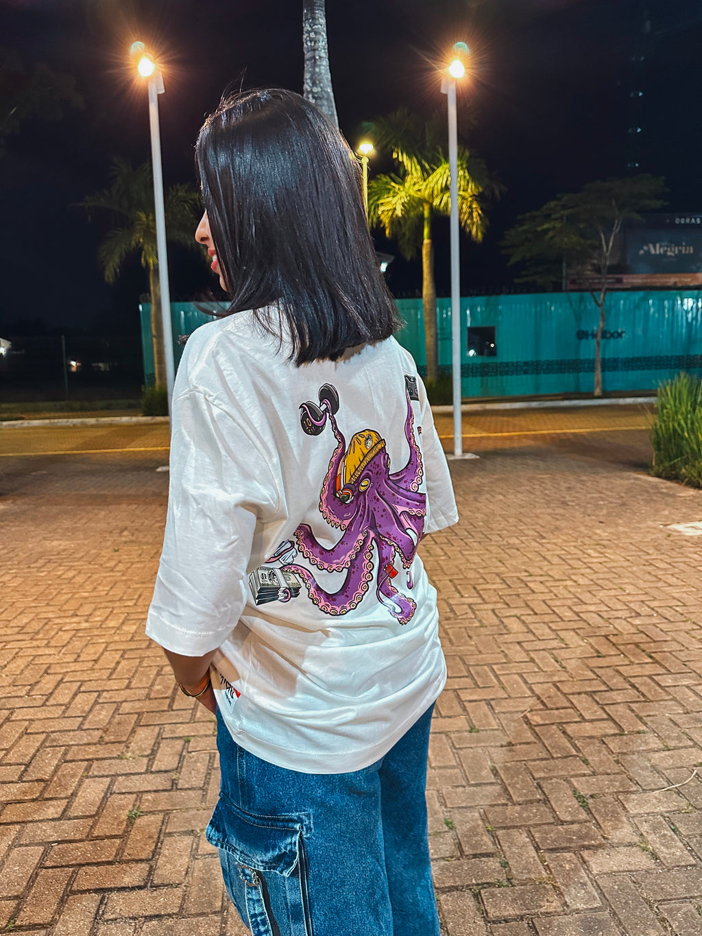 Camisa Overzised Feminino- Utopia Polvo - Off-white