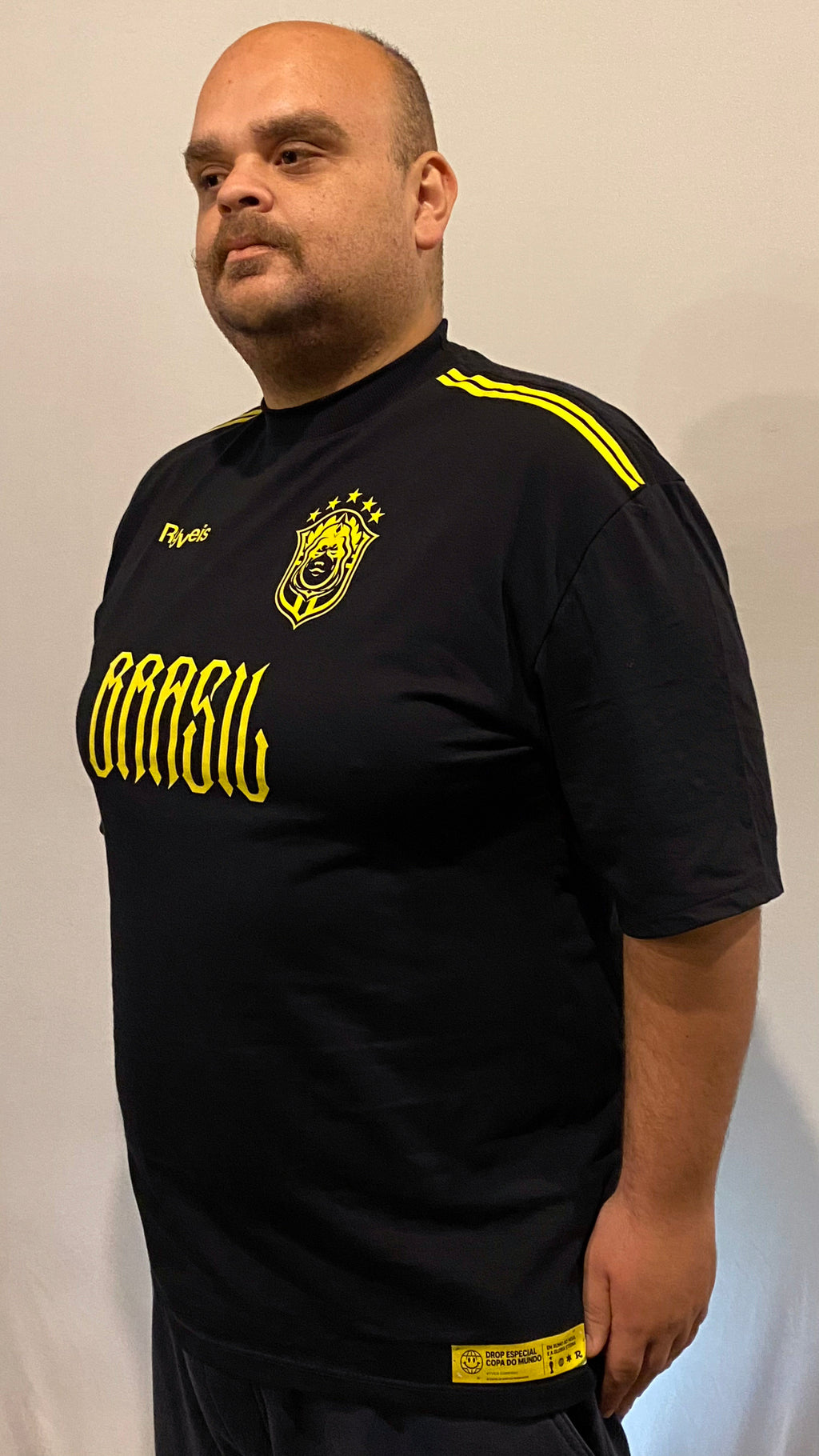 Brasil Ryveis Oversized Preta e Amerela