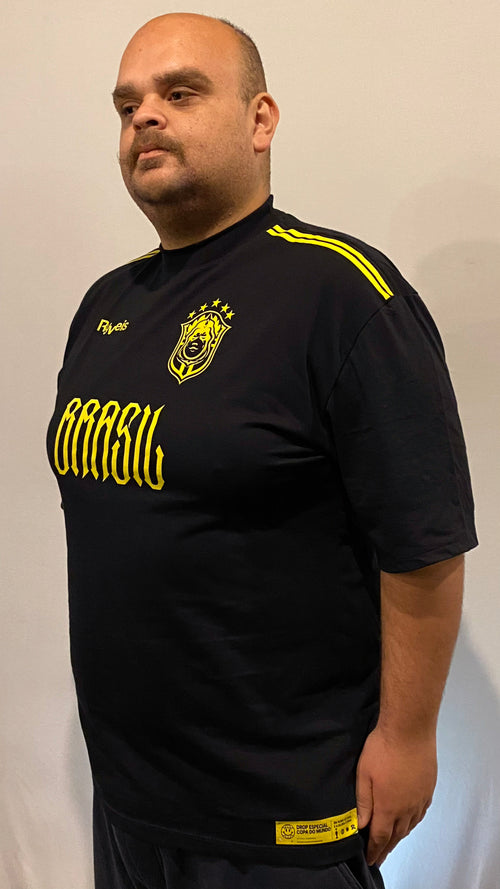 Brasil Ryveis Oversized Preta e Amerela