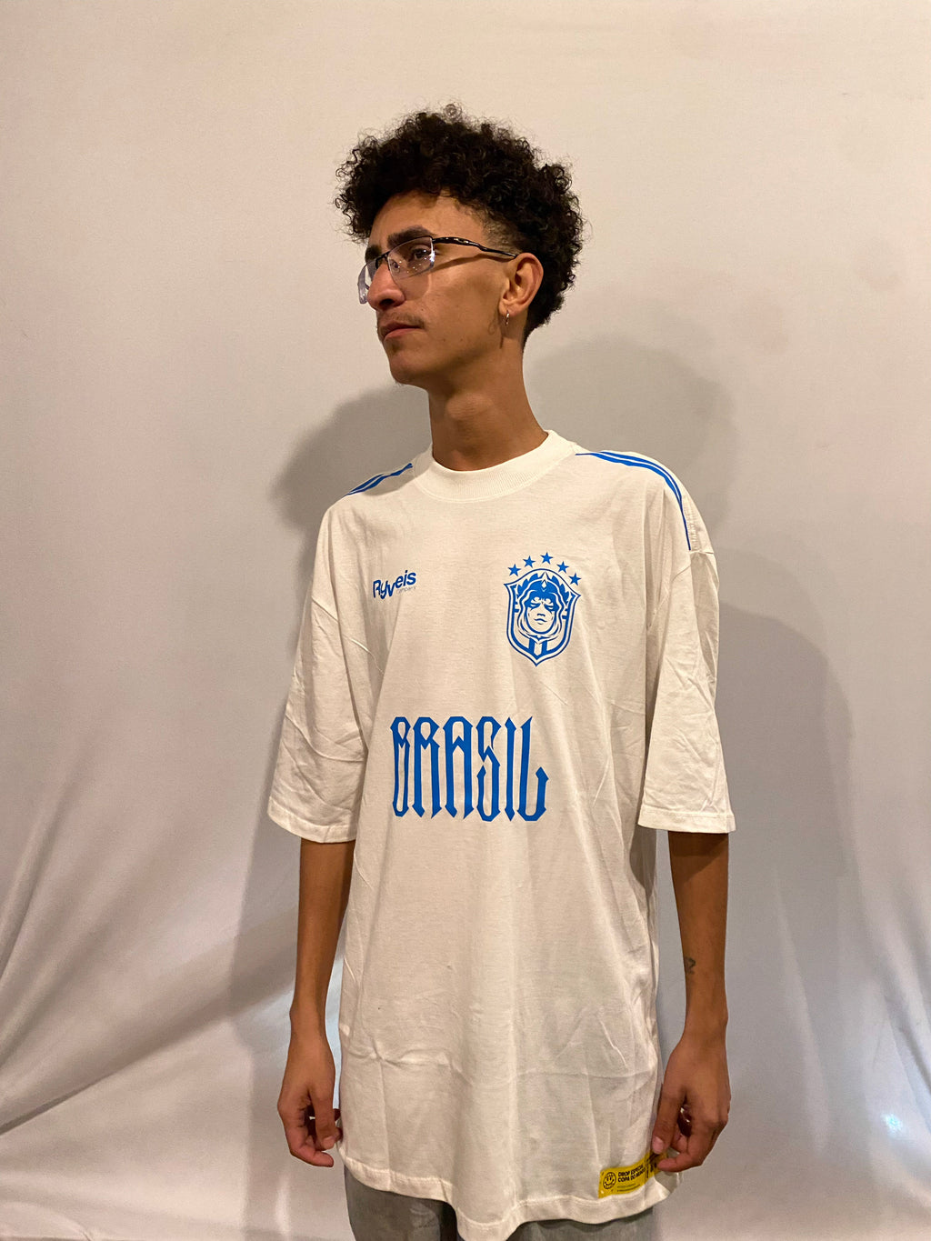 Brasil Ryveis Oversized Off-white e Azul