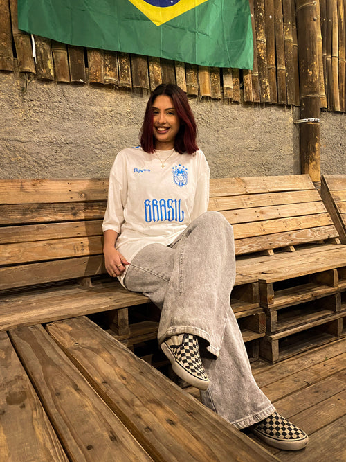 Brasil Ryveis Oversized Off-white e Azul