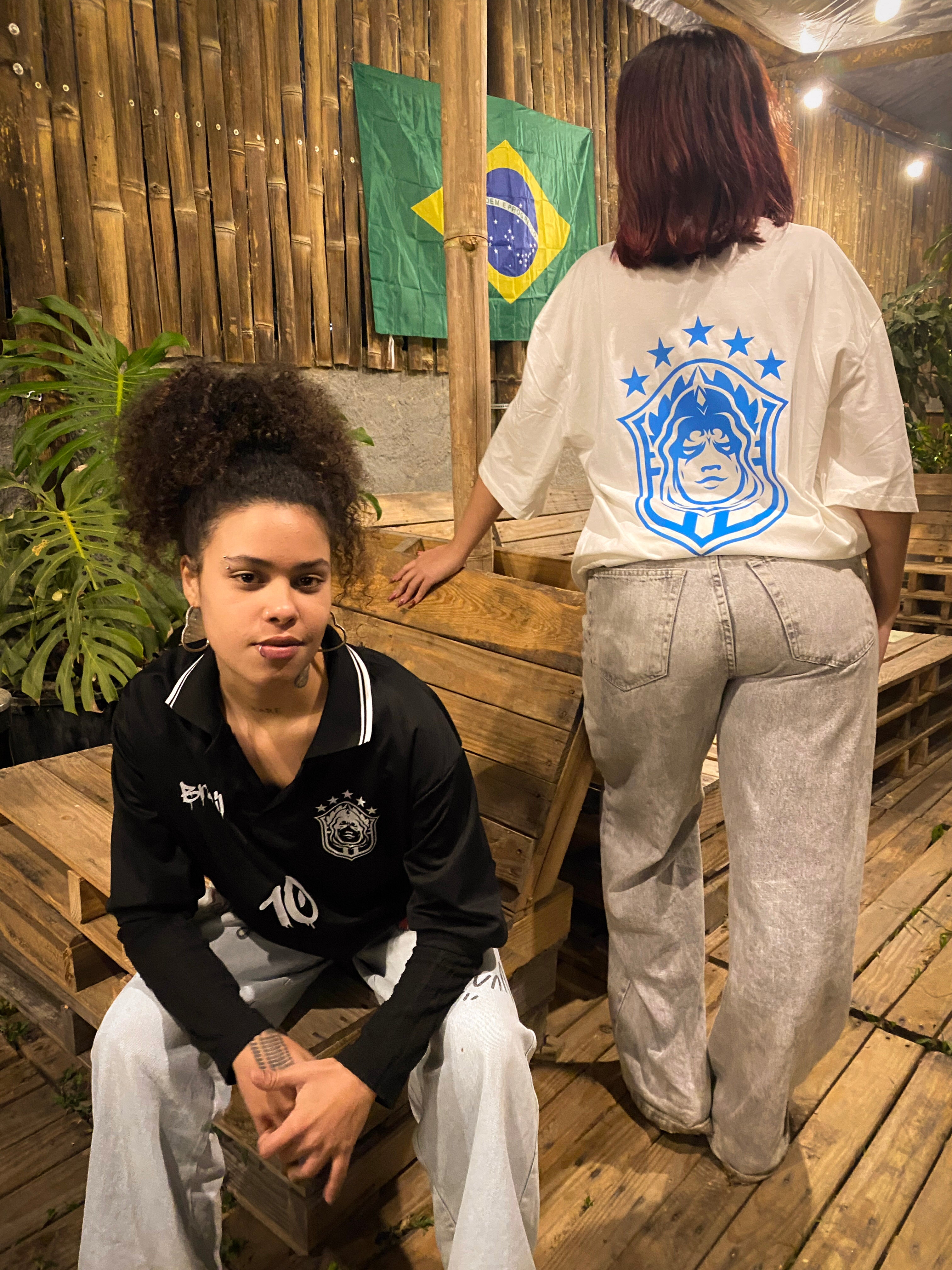 Brasil Ryveis Oversized Off-white e Azul