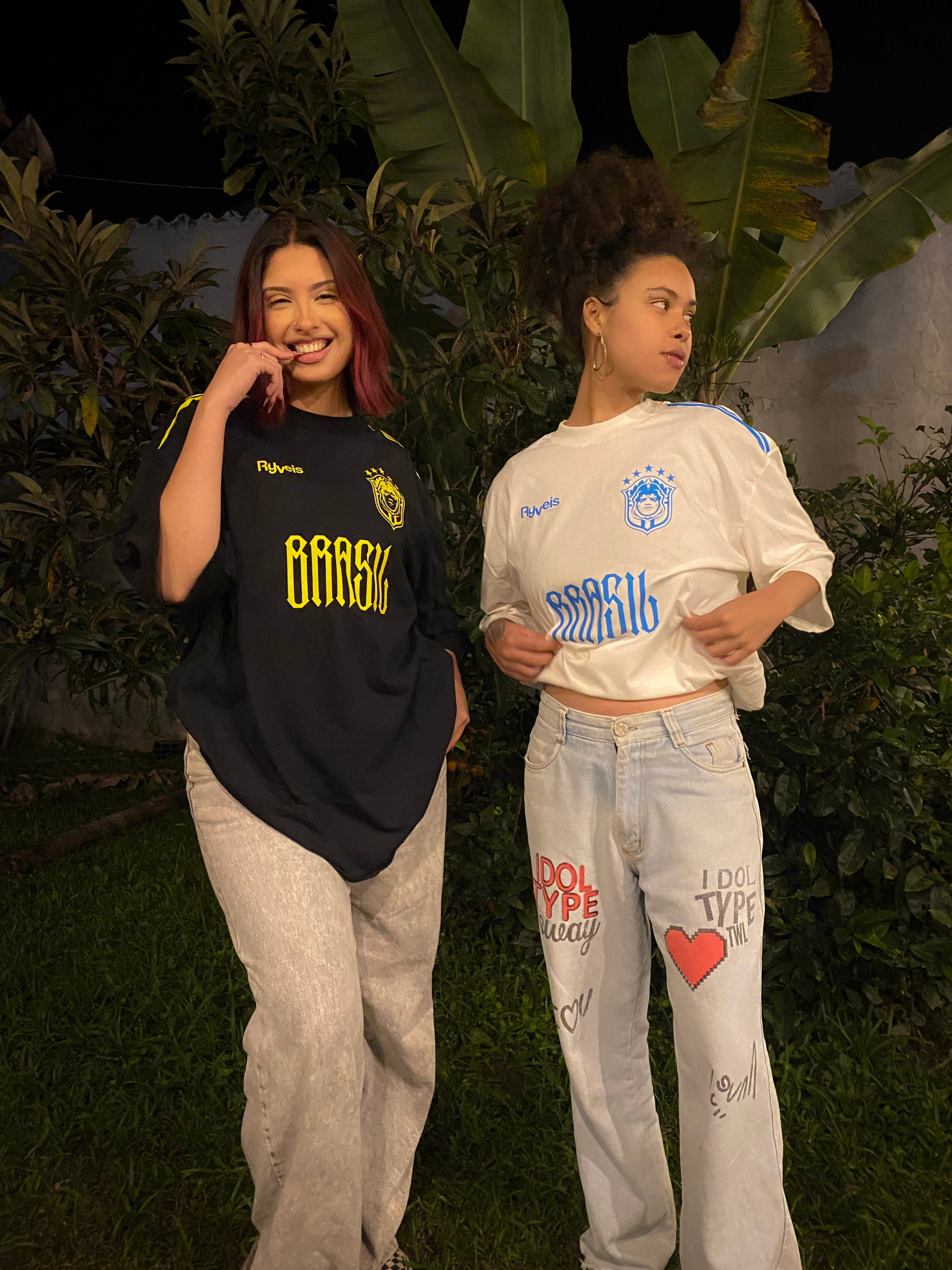 Brasil Ryveis Oversized Preta e Amarela