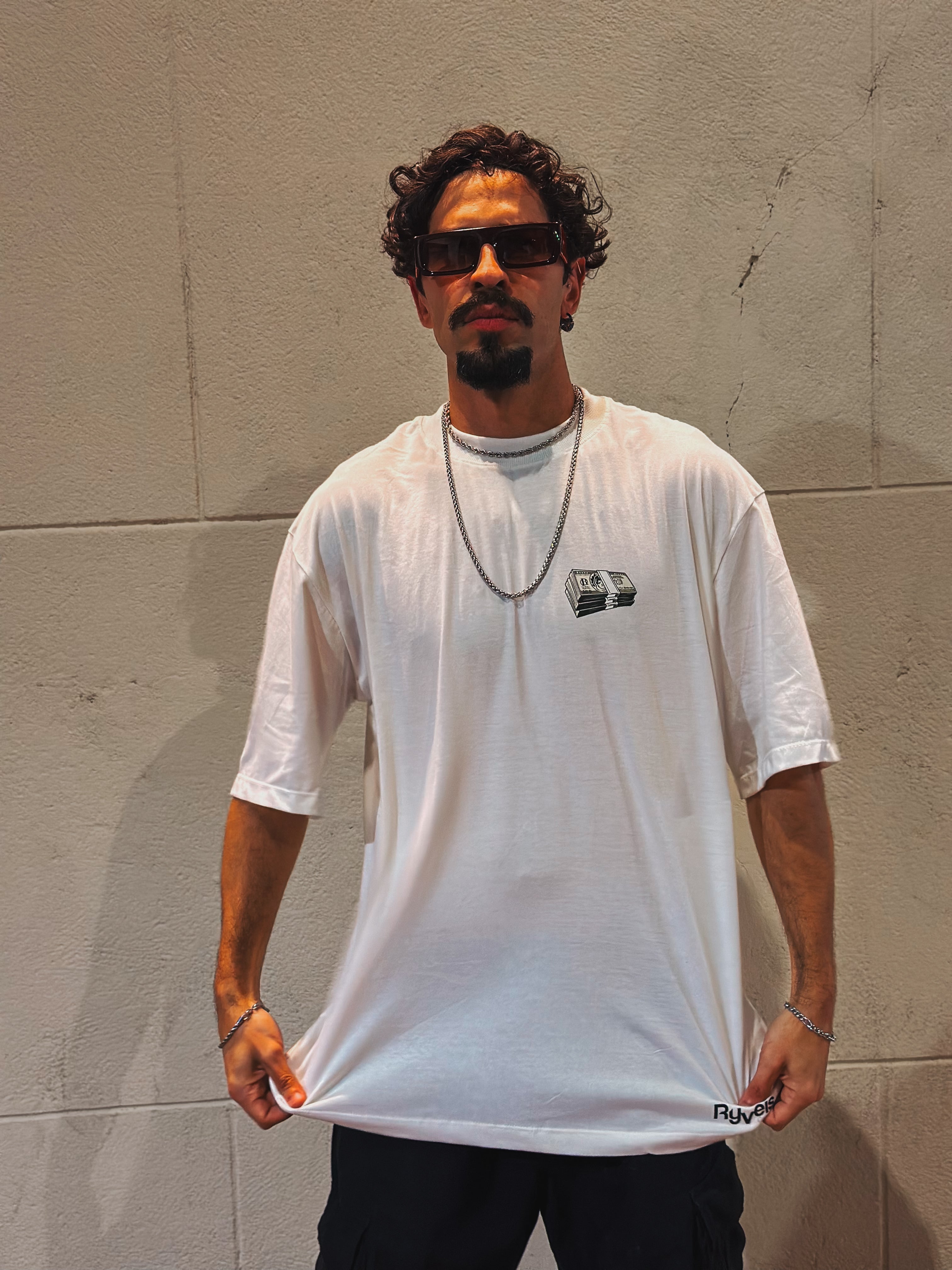 Camisa Overzised - Utopia Notas - Off-white