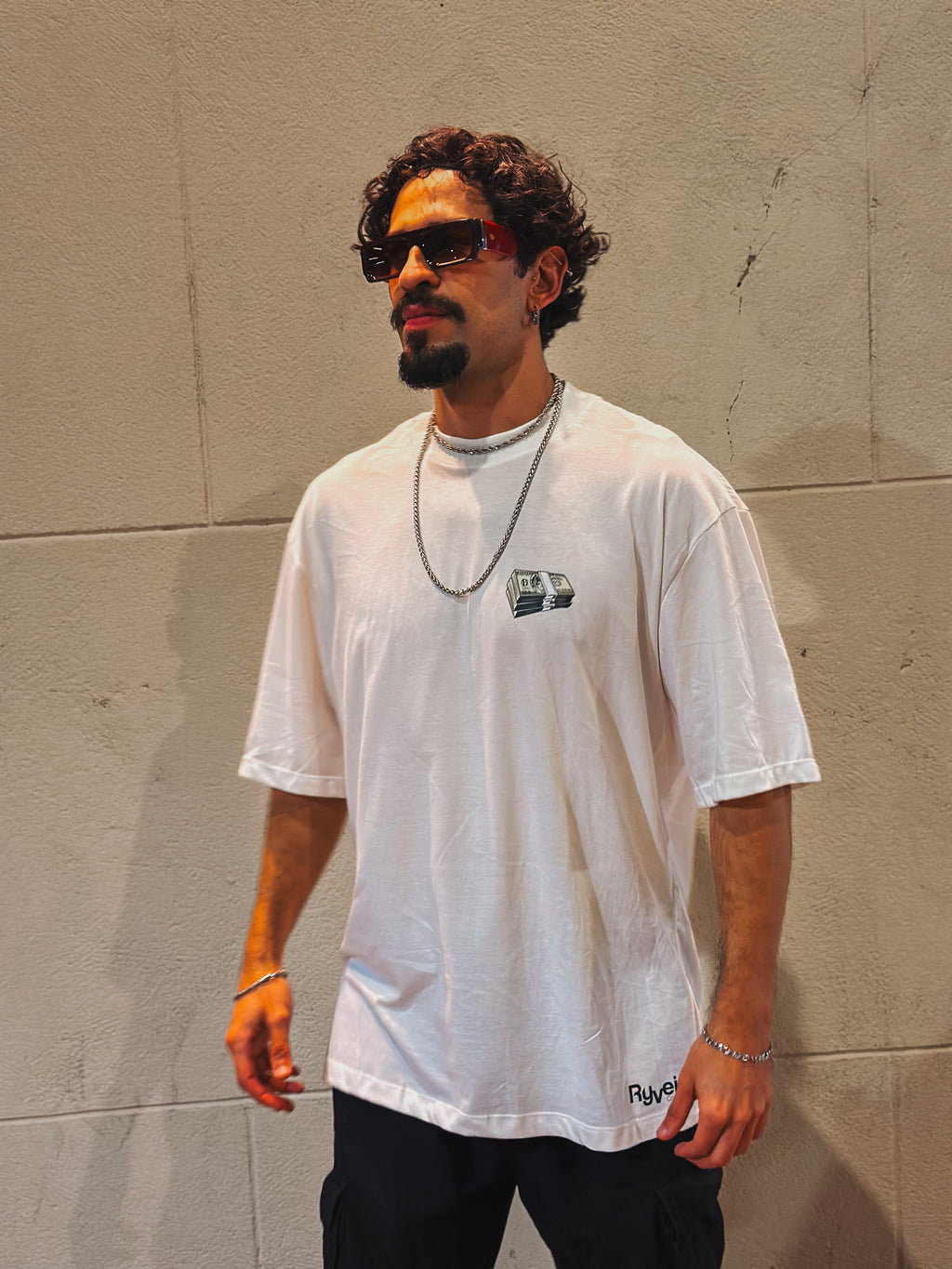 Camisa Overzised - Utopia Notas - Off-white